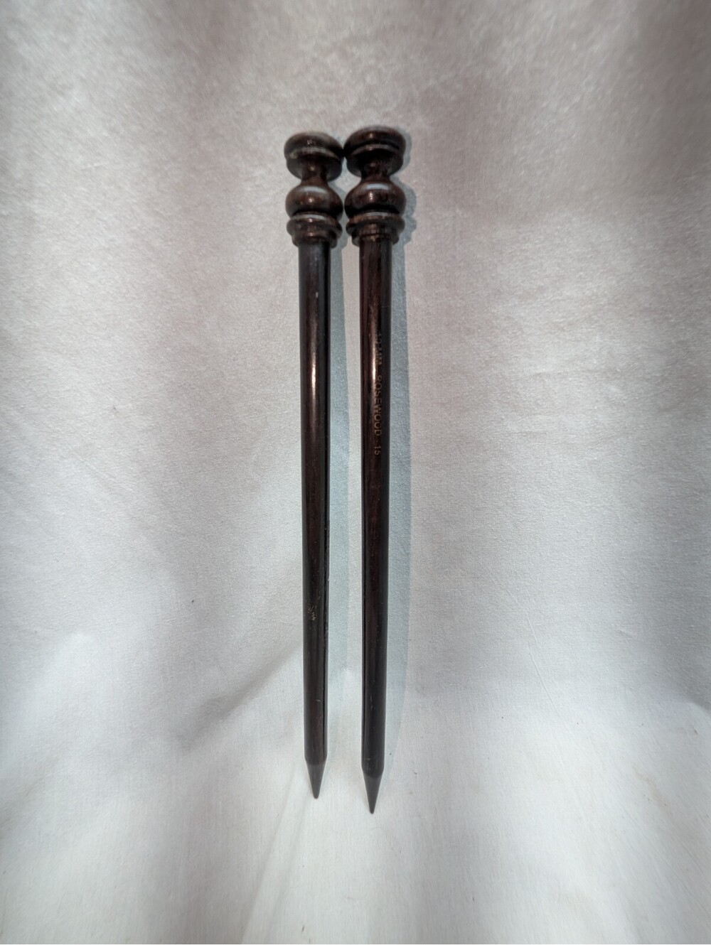 Rosewood 10mm 15 inch knitting needles